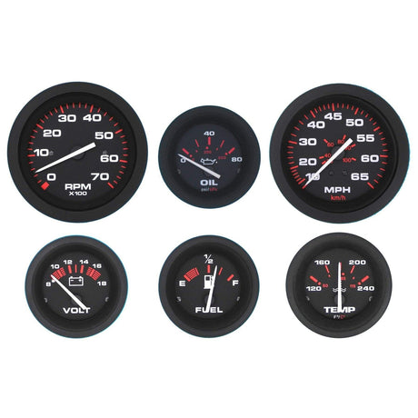 Teleflex Not Qualified for Free Shipping Teleflex 6 Gauge Set Amega Tach/Hourmeter #69709P