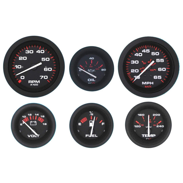 Teleflex Not Qualified for Free Shipping Teleflex 6 Gauge Set Amega Tach/Hourmeter #69709P