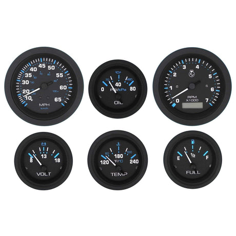 Teleflex Not Qualified for Free Shipping Teleflex 6 Gauge Set Eclipse Tach/Hourmeter #69713P