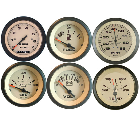 Teleflex Not Qualified for Free Shipping Teleflex 6 Gauge Set Sahara Tach/Hourmeter #69704P