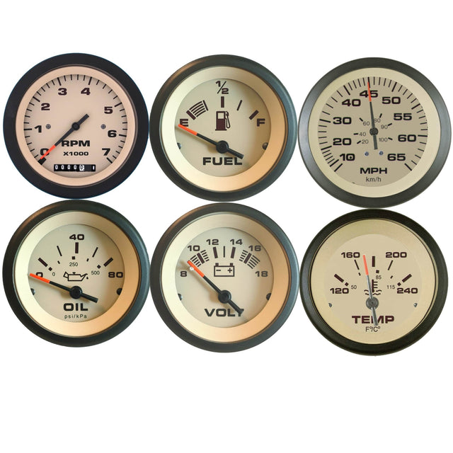 Teleflex Not Qualified for Free Shipping Teleflex 6 Gauge Set Sahara Tach/Hourmeter #69704P
