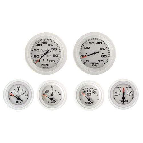 Teleflex Qualifies for Free Shipping Teleflex Arctic Series 6-Gauge Set Speed/Tach/Fuel/Volt//Temp/Oil #68388P