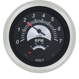 Teleflex Qualifies for Free Shipping Teleflex Black Sterling Tach 7000 RPM Voltmeter #69074FP