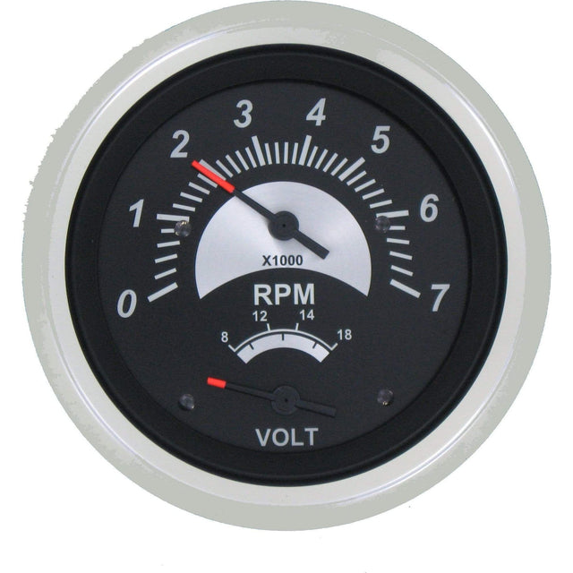 Teleflex Qualifies for Free Shipping Teleflex Black Sterling Tach 7000 RPM Voltmeter #69074FP