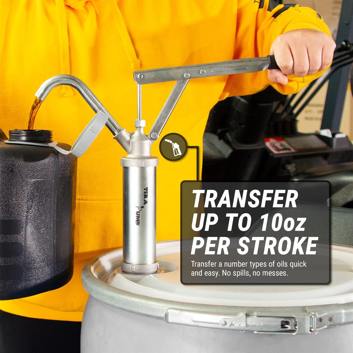 TeraPump Qualifies for Free Shipping TeraPump TRD490N Lever-Action Heavy Oil Drum Pump #20072