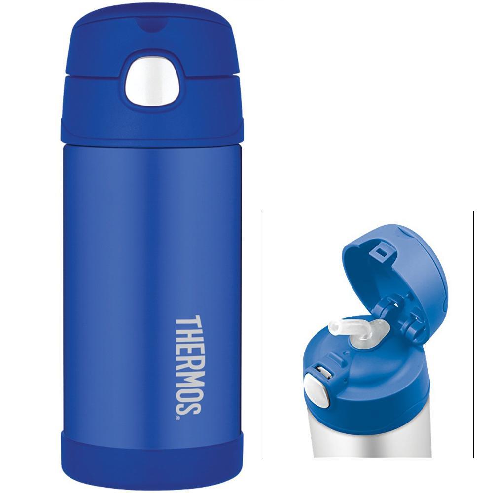 Thermos Qualifies for Free Shipping Thermos Funtainer SS Insulated Straw Bottle 12 oz Blue #F4013BL6