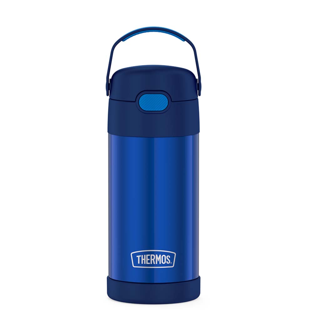 Thermos Qualifies for Free Shipping Thermos Funtainer SS Insulated Straw Bottle 12 oz Navy #F4100NY6