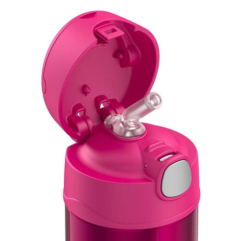 Thermos Funtainer SS Insulated Straw Bottle 12 oz Pink #F4019PK6