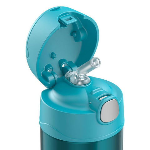 Thermos Funtainer SS Insulated Straw Bottle 12 oz Teal #F7019TL6
