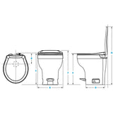 Thetford Oversized - Not Qualified for Free Shipping Thetford Aqua Magic VI Hi-Profile with Sprayer Parchment #31840