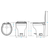 Thetford Oversized - Not Qualified for Free Shipping Thetford Aqua Magic VI Hi-Profile with Sprayer White #31839