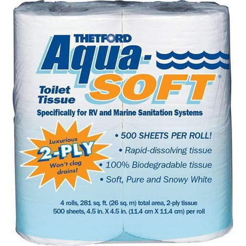 Thetford Qualifies for Free Shipping Thetford Aqua Soft Tissue 4-pk #03300