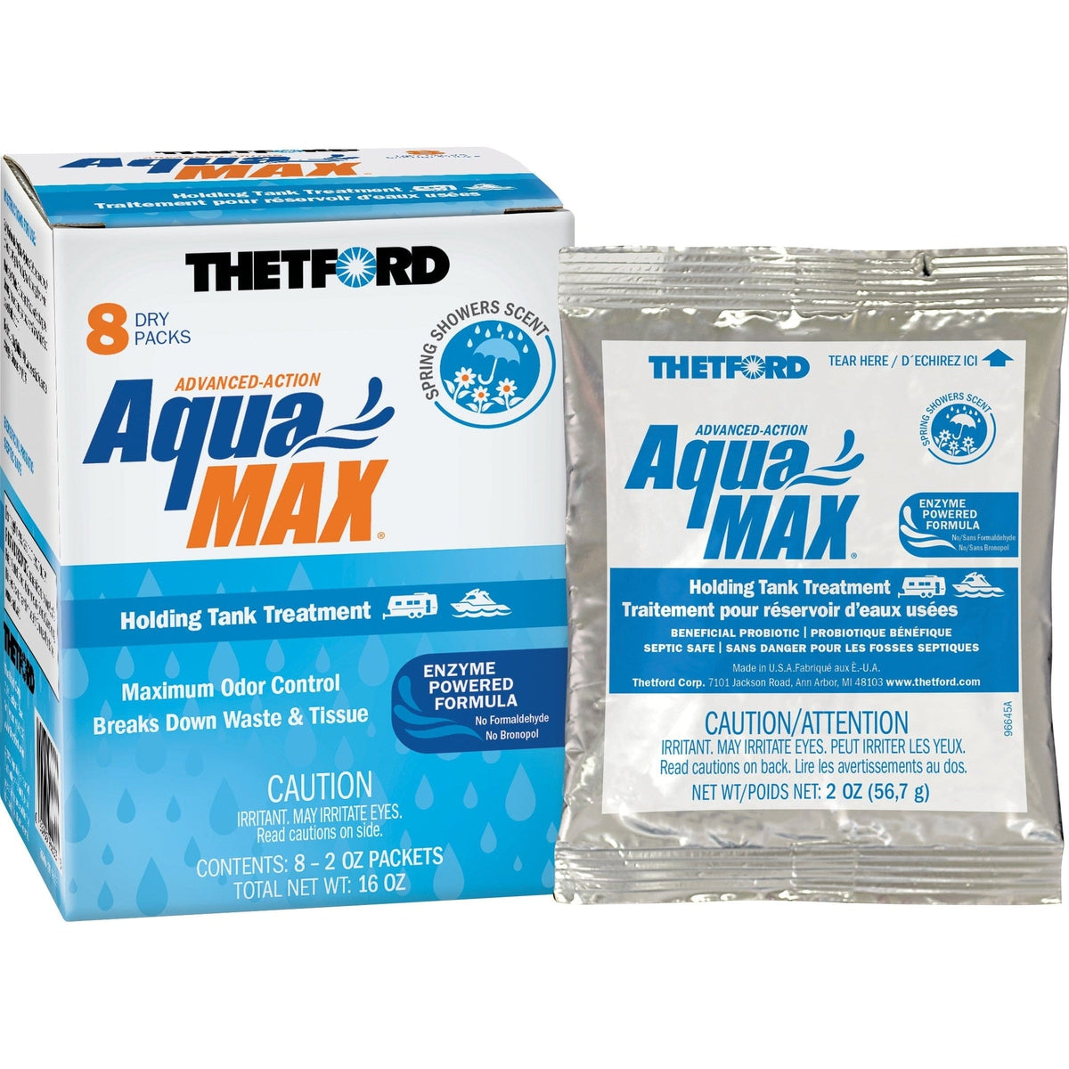 Thetford Qualifies for Free Shipping Thetford AquaMax Spring Dri Kem 8-pk #96633