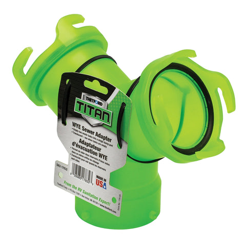 Thetford Qualifies for Free Shipping Thetford Titan Wye Sewer Adapter Translucent Green #17832