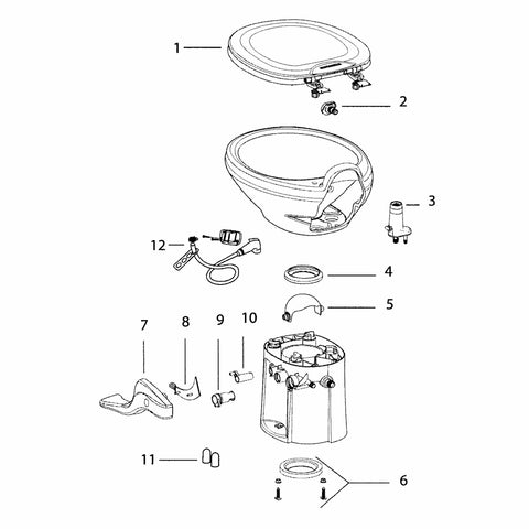 Thetford Qualifies for Free Shipping Thetford White Seat and Cover for Style Lite and Plus Toilets #42036