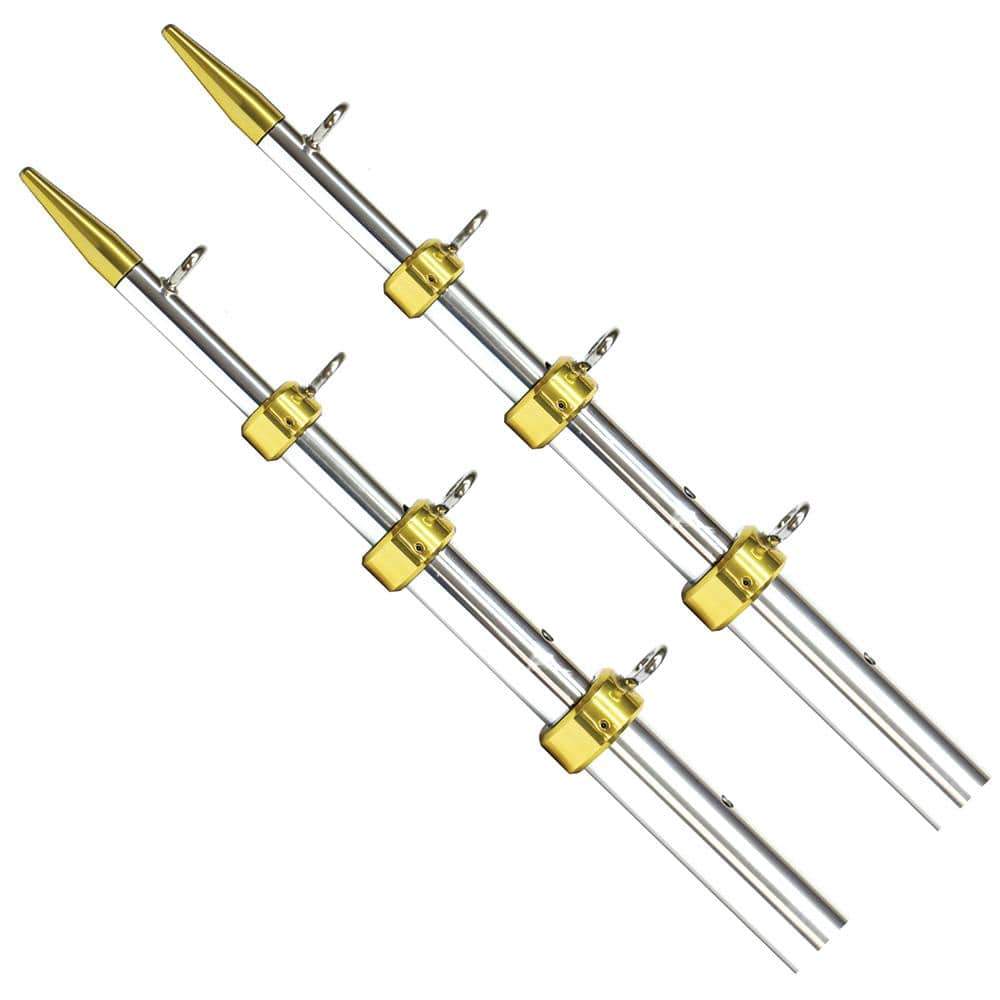Tigress Qualifies for Free Shipping Tigress HD Outrigger Poles 18' 1-1/2" Silver/Gold #88909-2