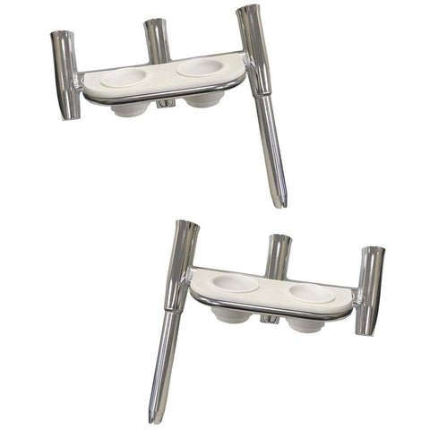 Tigress Qualifies for Free Shipping Tigress Offset Triple Rod Holders with Cup Holders #88148PS-KIT