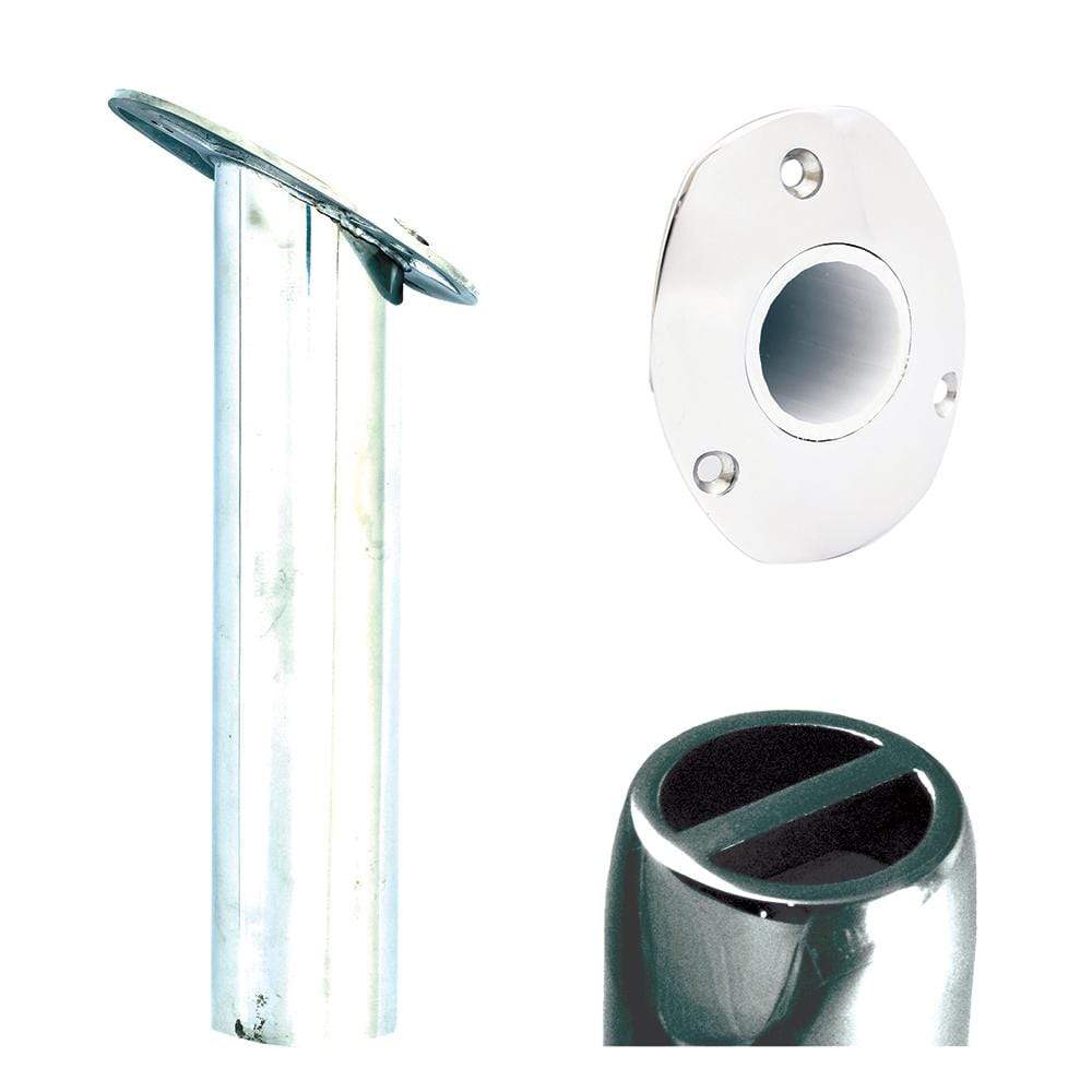 Tigress Qualifies for Free Shipping Tigress Oval Head SS Gunnel Mount Rod Holder 30-Degree 9" #88525