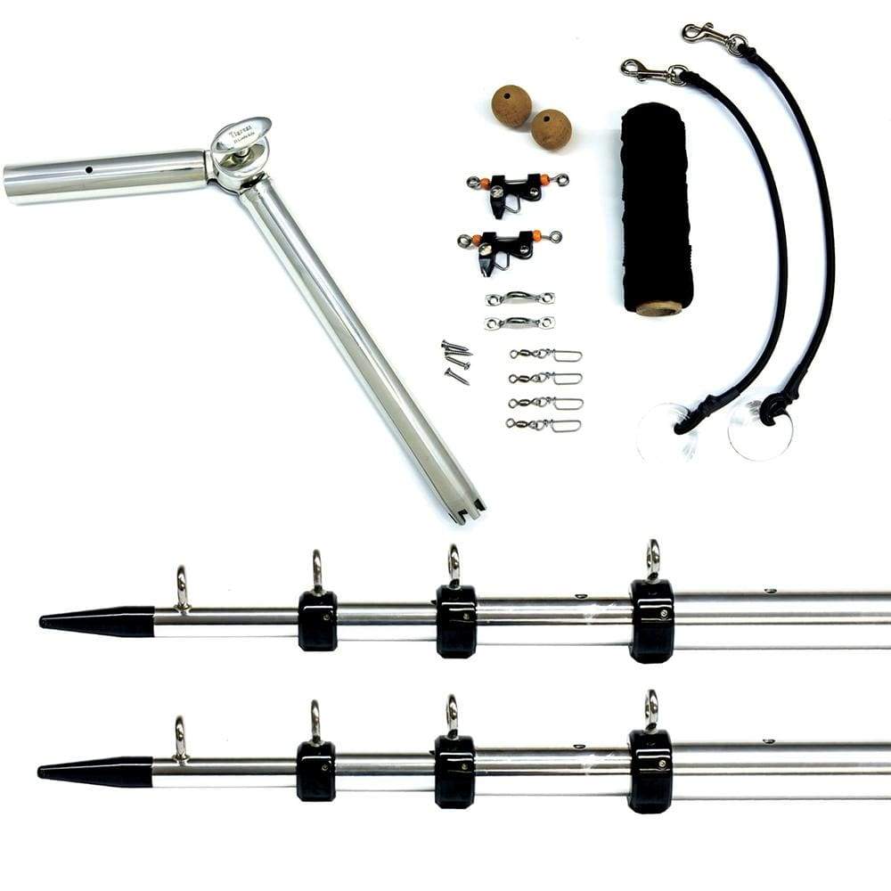 Tigress Qualifies for Free Shipping Tigress Rod Holder Outrigger System 1-1/8" Silver/Black #88968-01