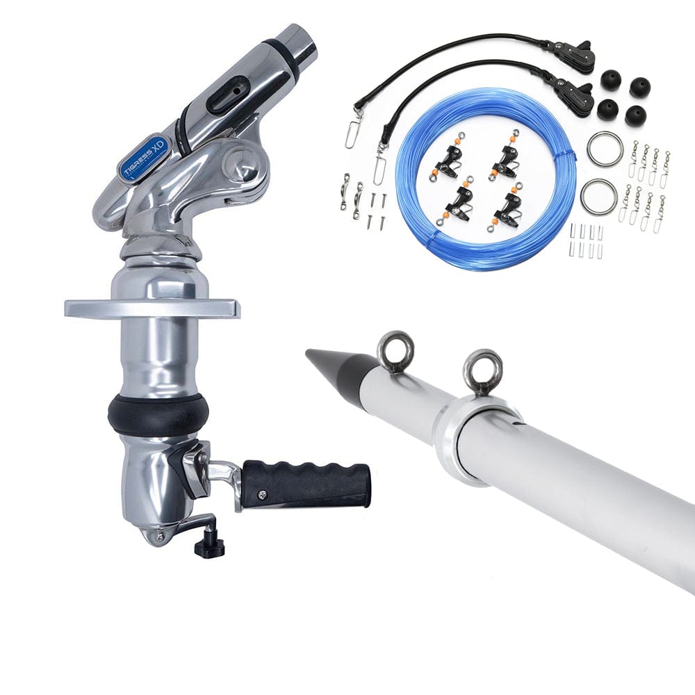 Tigress Not Qualified for Free Shipping Tigress XD Crank Top Mount System 18' Silver Outriggers #88825-2