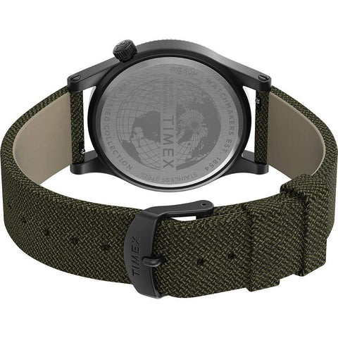 Timex Allied LT 40mm Gray Case Green Dial Green Fabric Strap #TW2T76000JV