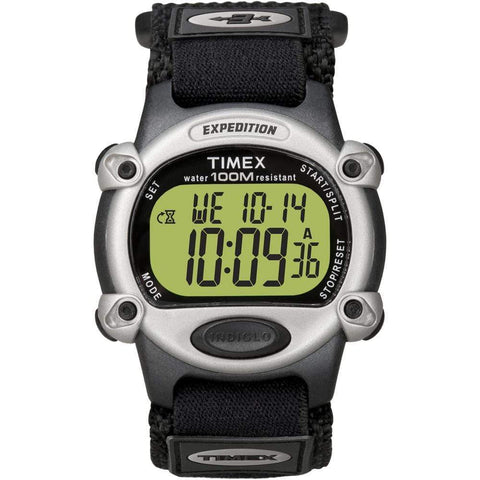 Timex Qualifies for Free Shipping Timex Expedition Mens Chrono Alarm Timer Silver/Black #T48061