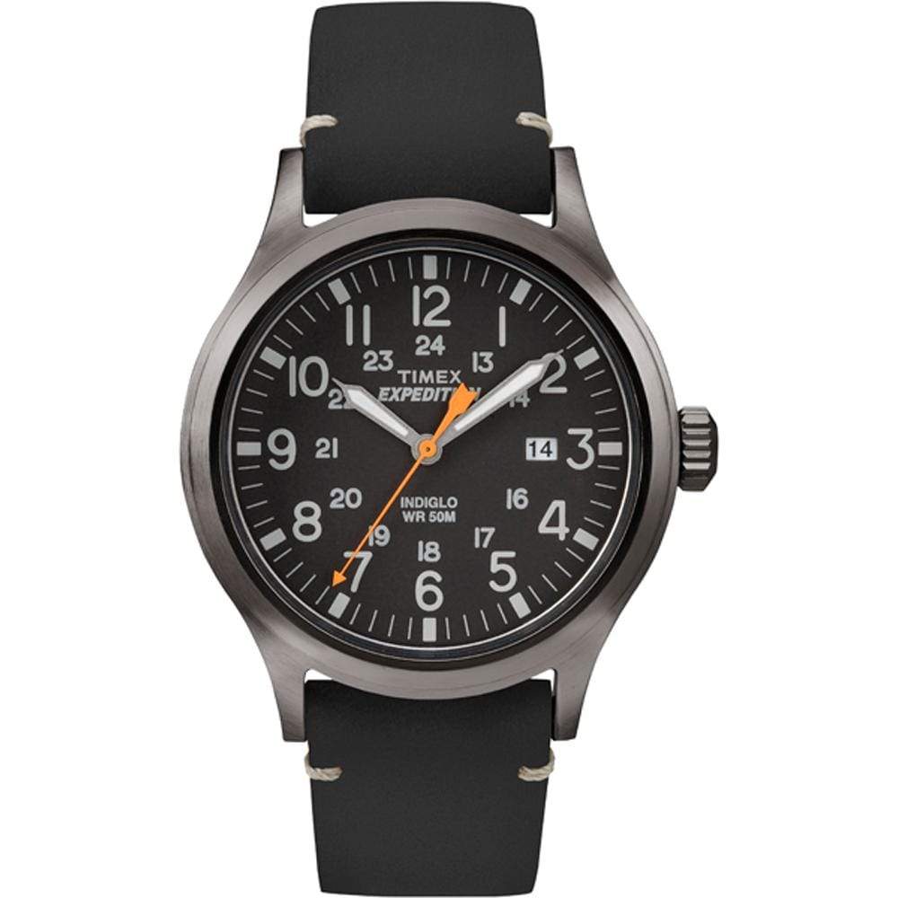 Timex Qualifies for Free Shipping Timex Expedition Metal Scout Black Leather Black Dial #TW4B019009J