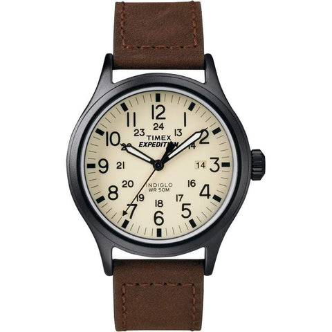 Timex Qualifies for Free Shipping Timex Expedition Scout Metal Watch Brown Leather #T49963JV