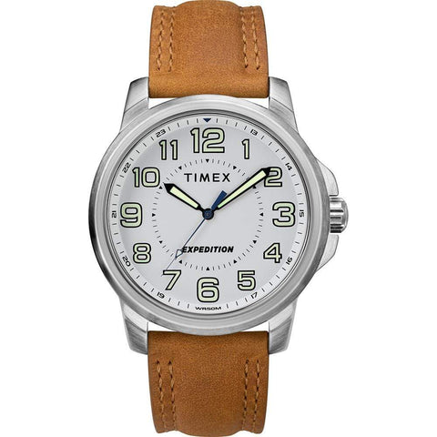 Timex Qualifies for Free Shipping Timex Expedition White Dial Brown Strap #TW4B16400JV