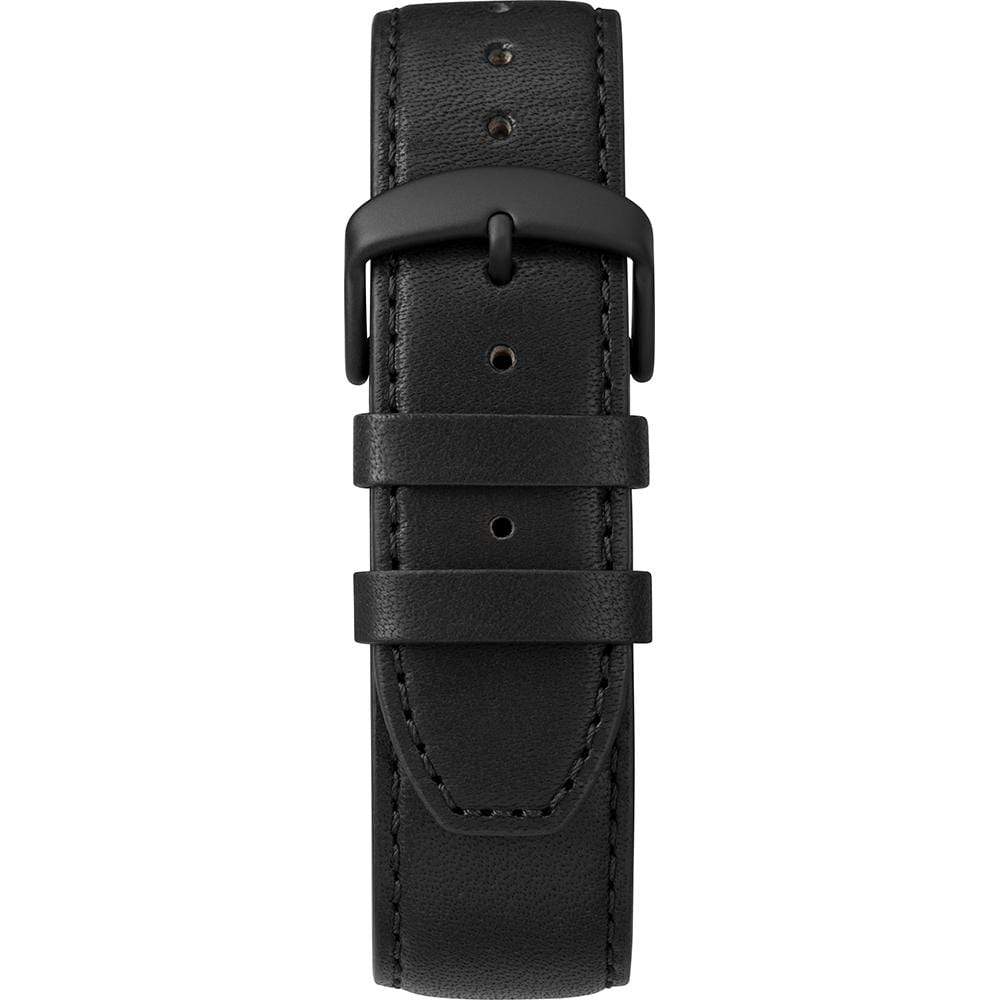 Timex Gallatin Solar Black Leather Strap with Black Dial #TW4B14700JV