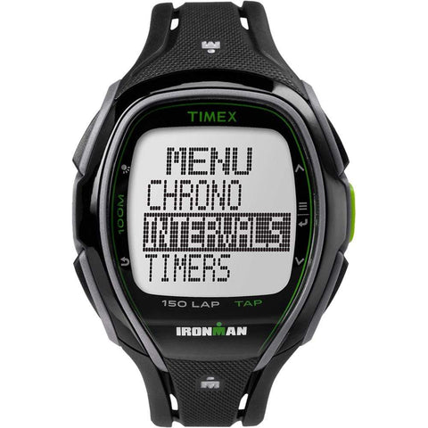 Timex Ironman 150-Lap Tab Watch Black/Green #TW5K96400JV