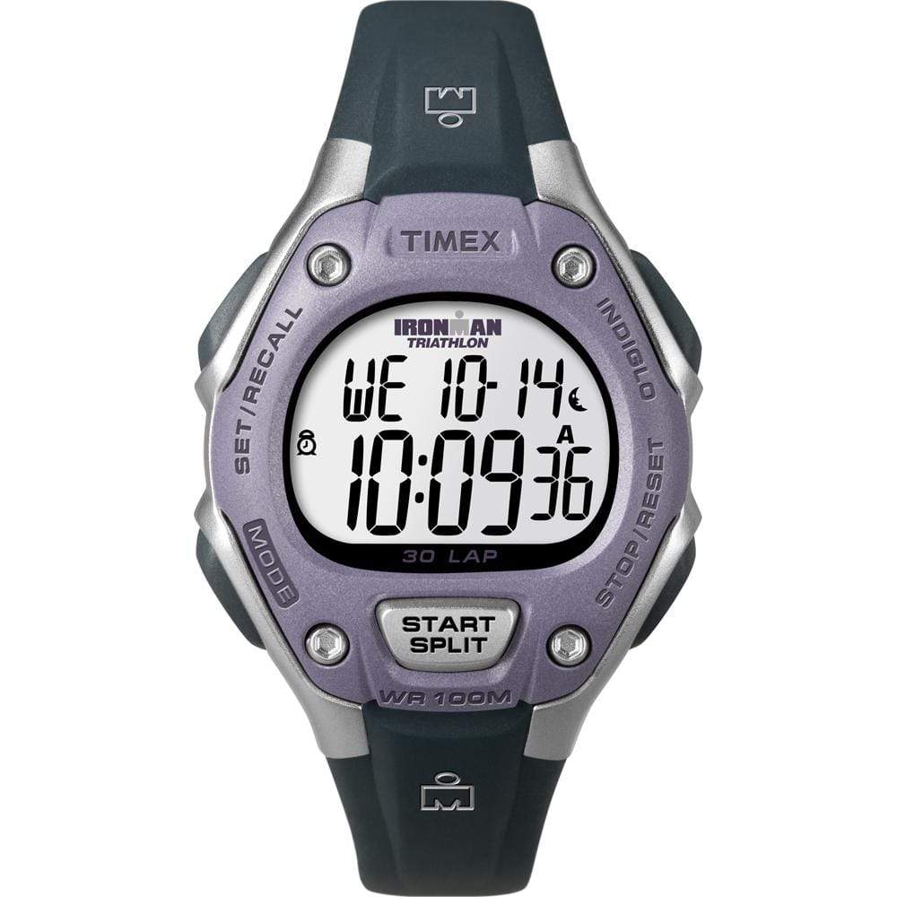 Timex Qualifies for Free Shipping Timex Ironman 30-Lap Mid Size Black/Lilac #T5K410