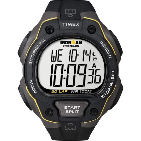 Timex Qualifies for Free Shipping Timex Ironman 50-Lap TRD Black Yellow Watch #T5K494