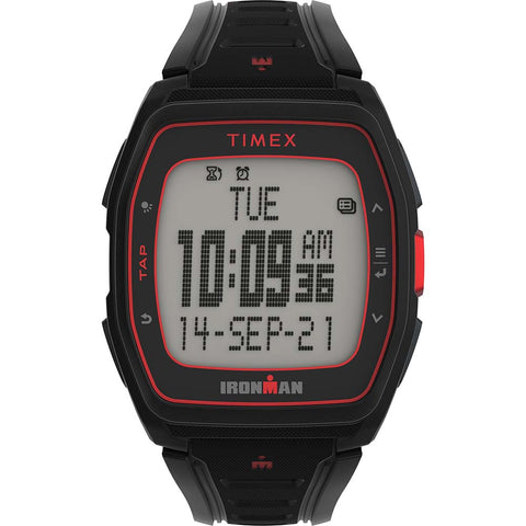 Timex Qualifies for Free Shipping Timex Ironman T300 Silicone Strap Watch Black/Red #TW5M47500