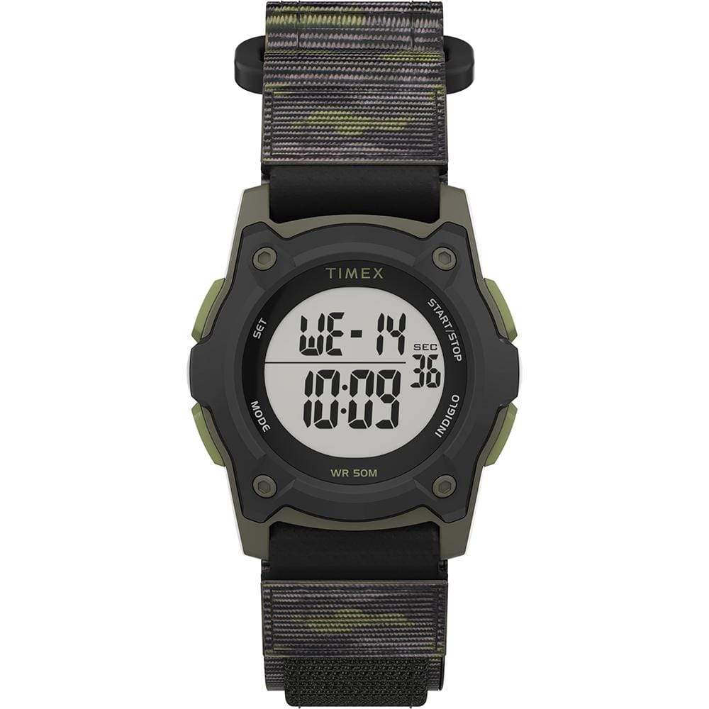 Timex Qualifies for Free Shipping Timex Kids Digital 35mm Green Camo Fast Wrap Watch #TW7C77500XY