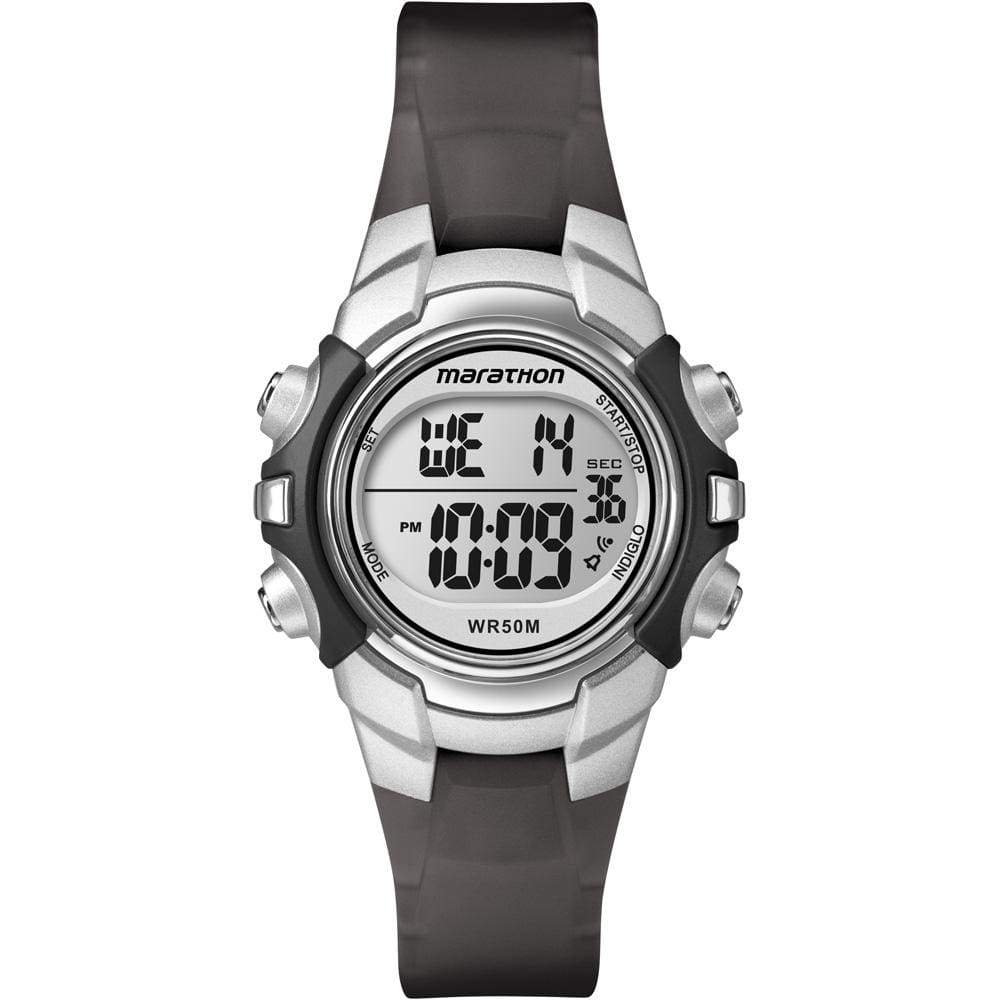 Timex Qualifies for Free Shipping Timex Marathon Digital Watch Mid Size Black Silver #T5K805