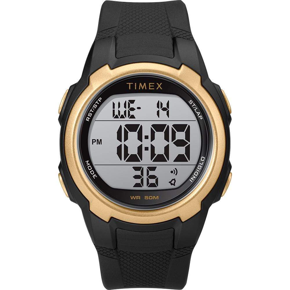 Timex Qualifies for Free Shipping Timex T100 Black/Gold 150 Lap #TW5M33600SO