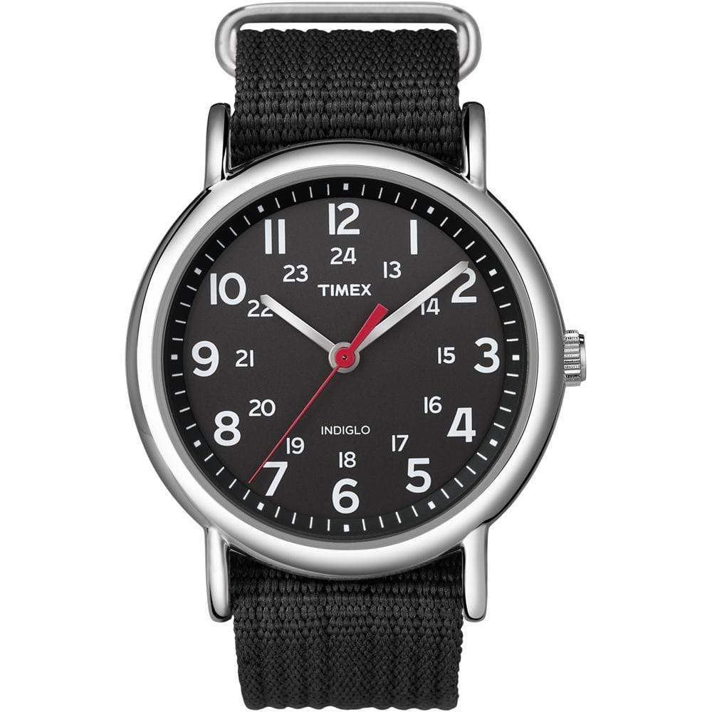 Timex Qualifies for Free Shipping Timex Weekender Slip Thru Black Black Watch #T2N647