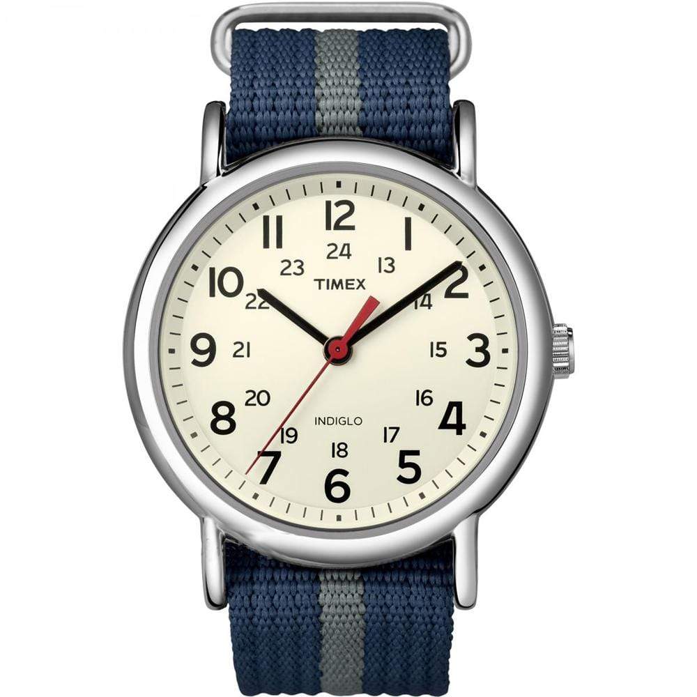 Timex Qualifies for Free Shipping Timex Weekender Slip Thru Navy Gray Watch #T2N654