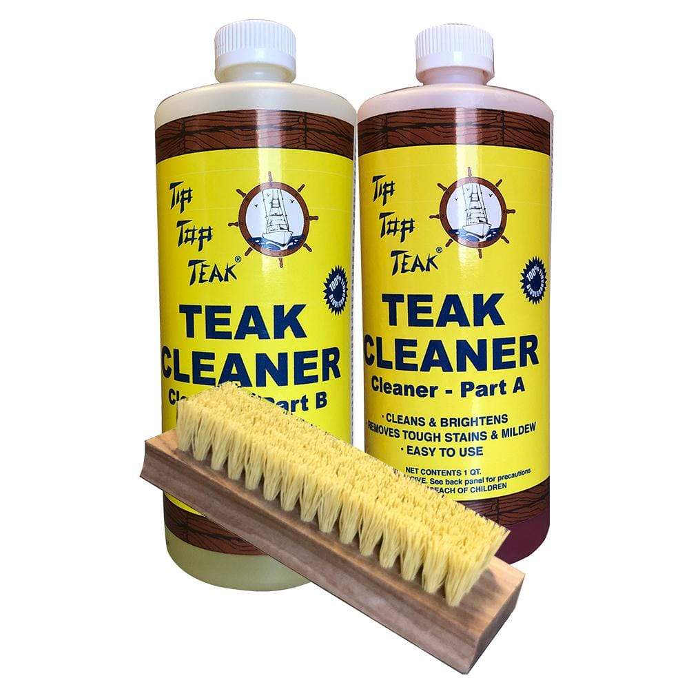 Tip Top Teak Qualifies for Free Shipping Tip Top Teak Cleaner Kit Part A and Part B With Brush #TK860