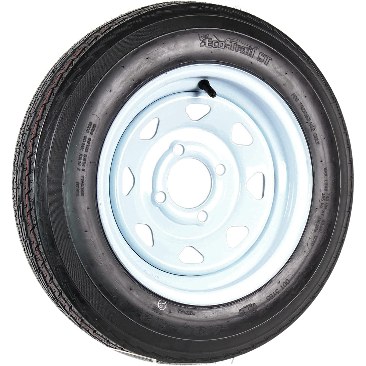 Tredit Tire & Wheel Qualifies for Free Shipping Tredit Tire & Wheel 480-12 4-Lug Trailer Tire/Wheel #Z760710