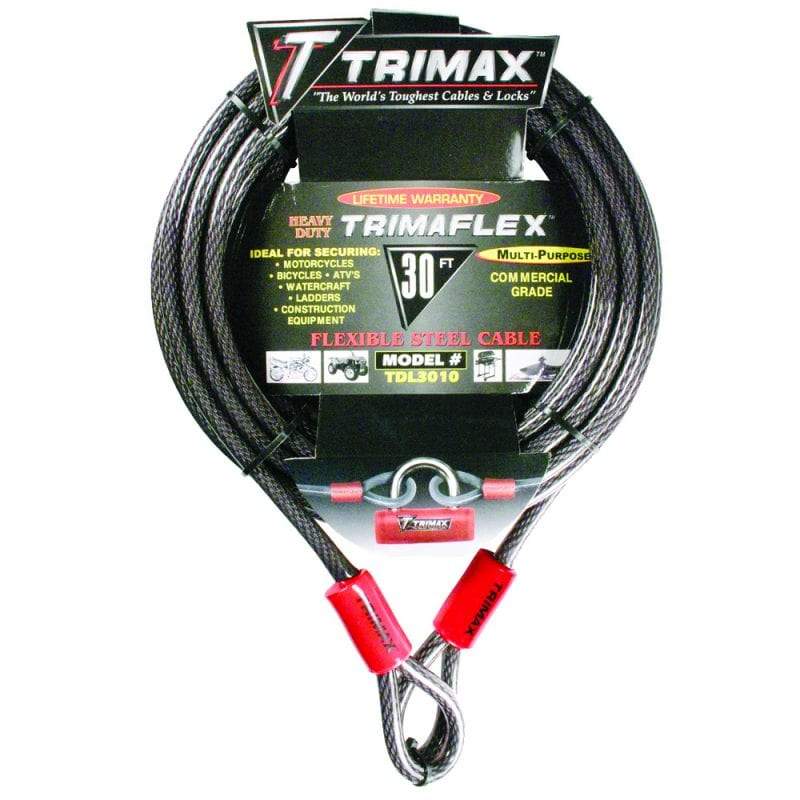 Trimax Locks Qualifies for Free Shipping Trimax Locks 30' Dual Loop Multi-Use Cable #TDL3010