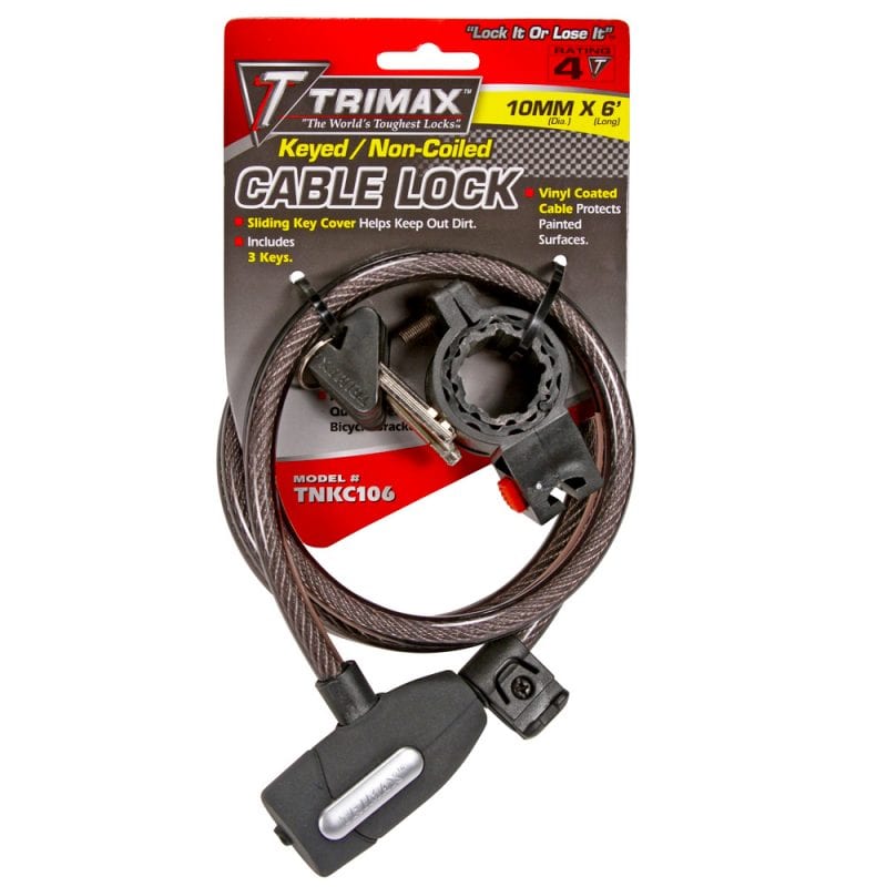 Trimax Locks Qualifies for Free Shipping Trimax Locks Cable Lock with Quick 72" x 10mm #TNKC106