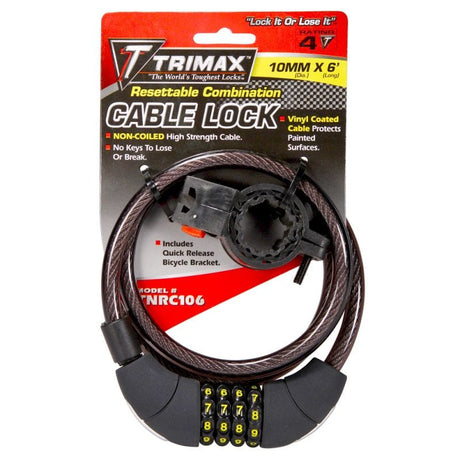 Trimax Locks Qualifies for Free Shipping Trimax Locks Combination with Bracket 72" x 10mm #TNRC106