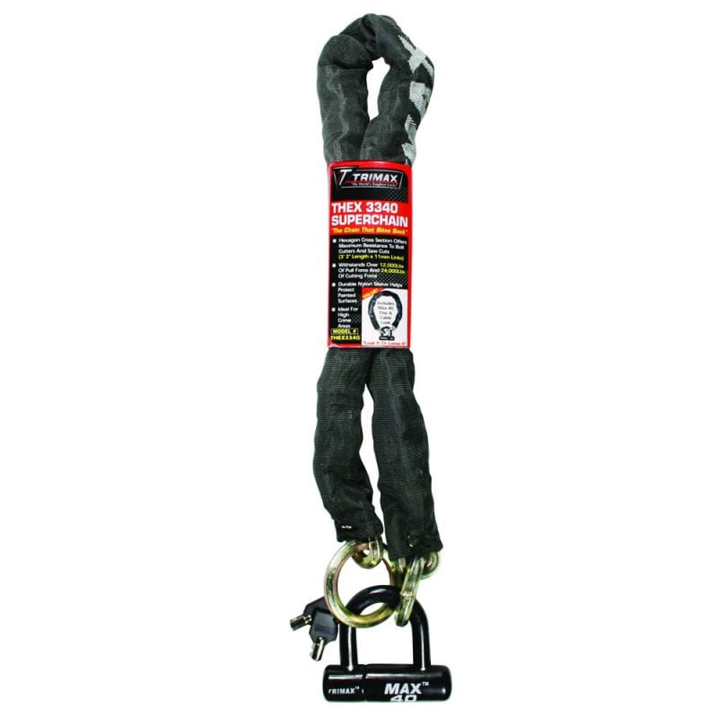 Trimax Locks Qualifies for Free Shipping Trimax Locks Combo Set 3'-3" x 12mm + Max40 #THEX3340