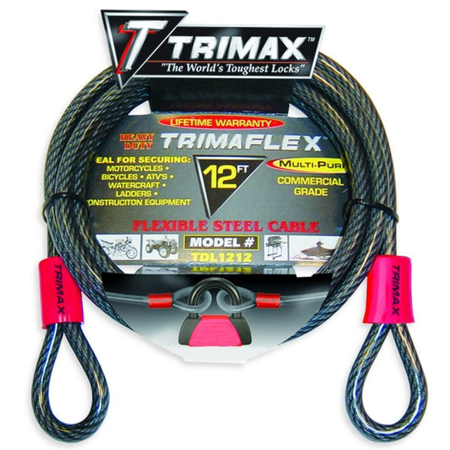 Trimax Locks Qualifies for Free Shipping Trimax Locks Dual Loop Multi-Use Cable #TDL1212