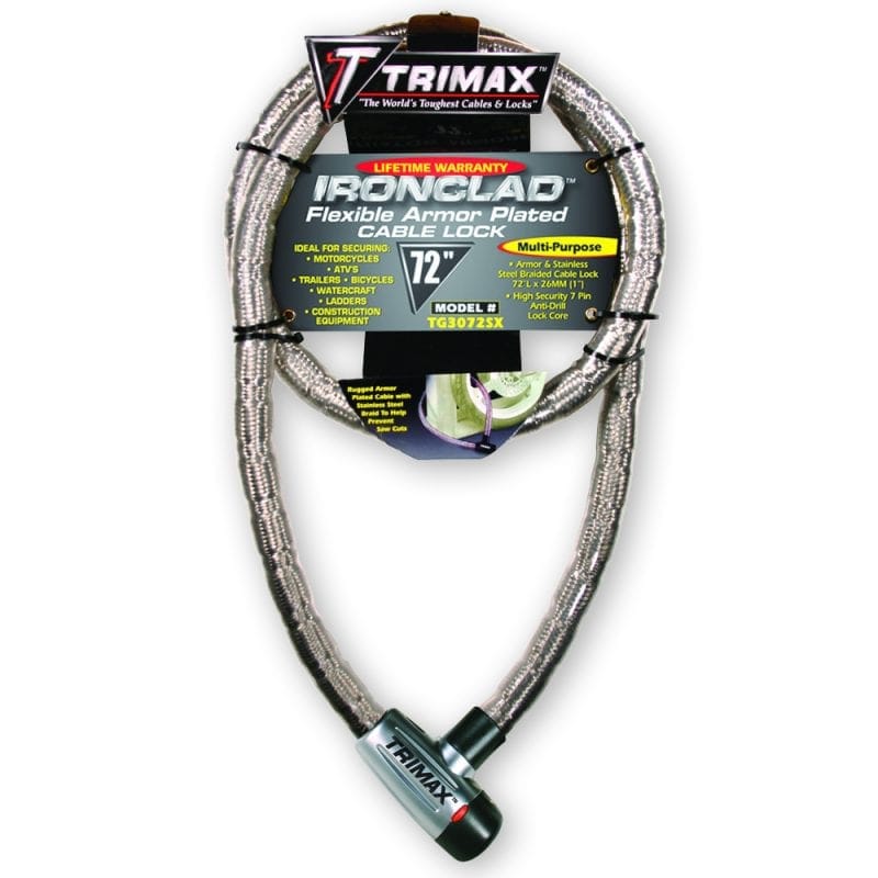 Trimax Locks Qualifies for Free Shipping Trimax Locks Locking Cable 72" Long x 26mm #TG3072SX