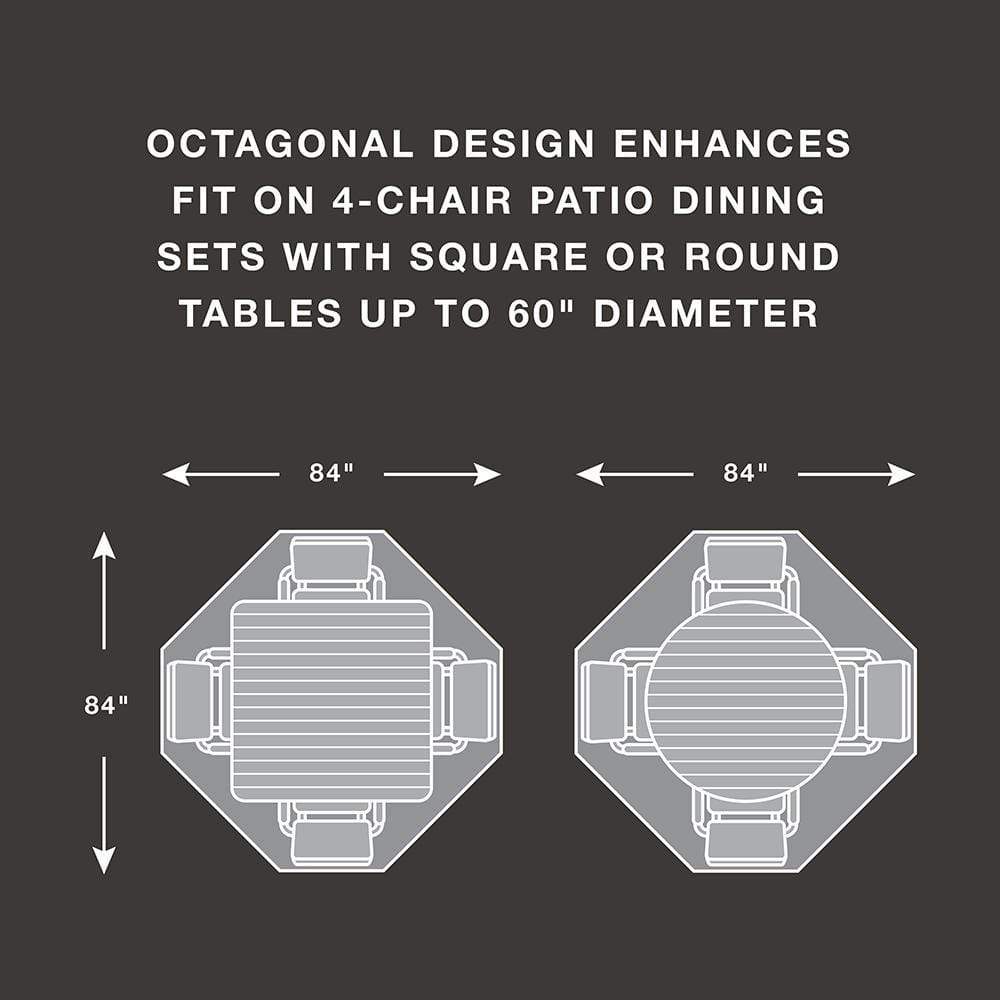 True Guard Qualifies for Free Shipping True Guard 4-Chair Patio Dining Set Cover 600D #100538806