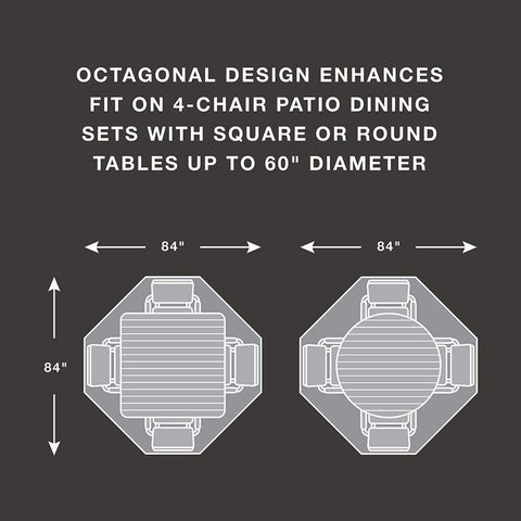 True Guard Qualifies for Free Shipping True Guard 4-Chair Patio Dining Set Cover 600D #100538806