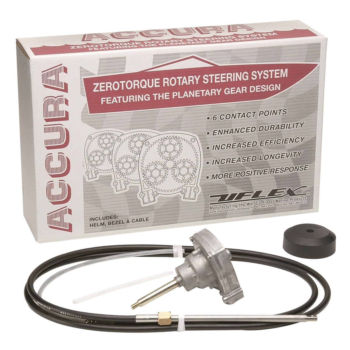 Uflex USA Qualifies for Free Shipping Uflex Rotary Steering Package 12' #ACCURA12